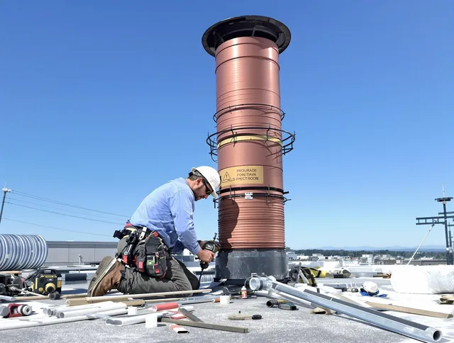 Installed chimney liner by St. Cloud Chimney Sweep in St. Cloud, FL