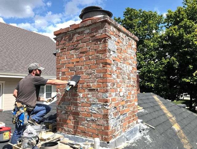 Completed chimney rebuild by St. Cloud Chimney Sweep in St. Cloud, FL