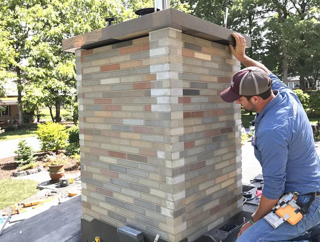 St. Cloud Chimney Sweep completing a modern chimney remodel in St. Cloud, FL
