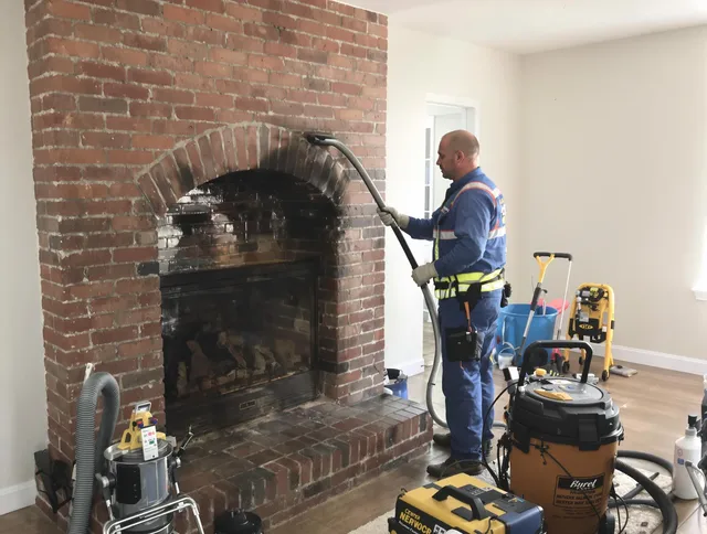 St. Cloud Chimney Sweep expert performing detailed chimney sweep in St. Cloud, FL