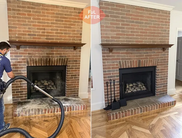 St. Cloud Chimney Sweep carefully sanitizing a fireplace in St. Cloud, FL