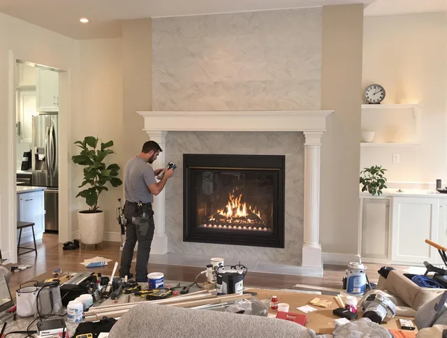 Newly installed fireplace by St. Cloud Chimney Sweep in St. Cloud, FL